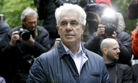 Max Clifford arrives for sentencing at Southwark crown court in London in 2014.
