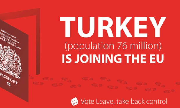 Vote Leave campaign poster about Turkey joining EU