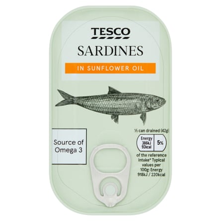 Tesco Sardines in Sunflower Oil 120g