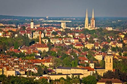 The verdant skyline of Zagreb in Croatia