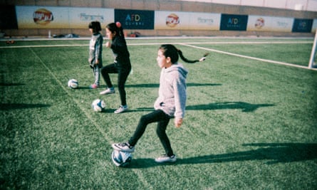 Syrian girls’ football in Zaatari refugee camp, Jordan