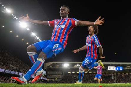 Marc Guéhi of Crystal Palace celebrates.