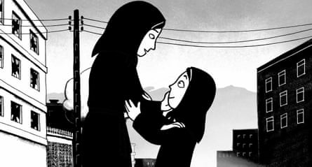 An image from the 2007 film version of Persepolis.