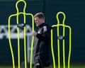 Newcastle United manager Eddie Howe during a training session