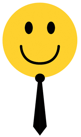 Smiley face with tie