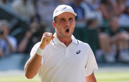 Arthur Fery celebrates during his quarter-final win over Flavio Cobolli.