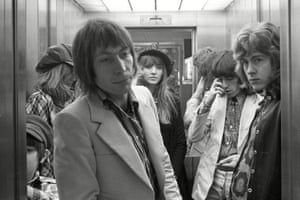 Charlie Watts, Bill Wyman and Mick Taylor at the Kalastajatorppa Hotel in Helskini, Finland, on 2 September 1970