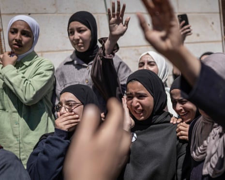 Palestinian school in West Bank village with security measures