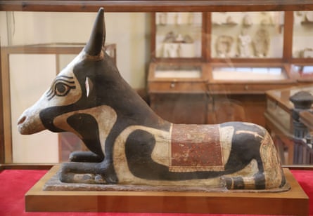 A bull from the excavations in the Sacred Animal Necropolis at Saqqara.