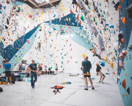 colourful climbing facility in Saint-Gervais-les-Bains