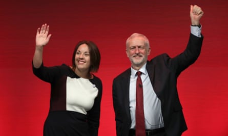 Jeremy Corbyn with the former Scottish Labour leader, Kezia Dugdale