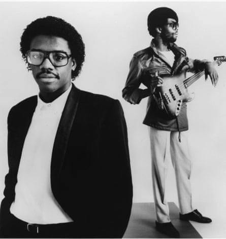 David Grant and bassist Peter Martin of the funk band Linx, 1981.