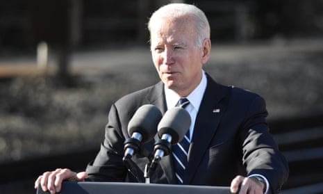 Joe Biden speaking to press in Baltimore.