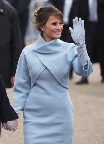 Melania Trump at the inauguration parade in January.
