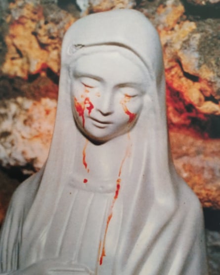 The Gregori family’s bloodstained La Madonnina statue