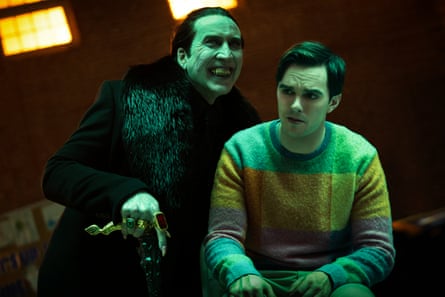 Nicolas Cage and Nicholas Hoult in Renfield.