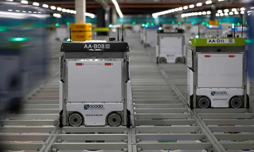 The movements of Ocado’s robot order pickers are controlled by algorithms.