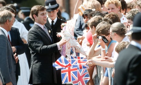 Prince Andrew meets the crowd during a visit to York, in July 1987. 