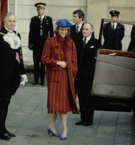 Princess Diana wearing a Bellville Sassoon coat.