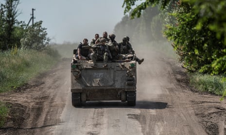 Ukrainian troops near Bakhmut, Donetsk region.