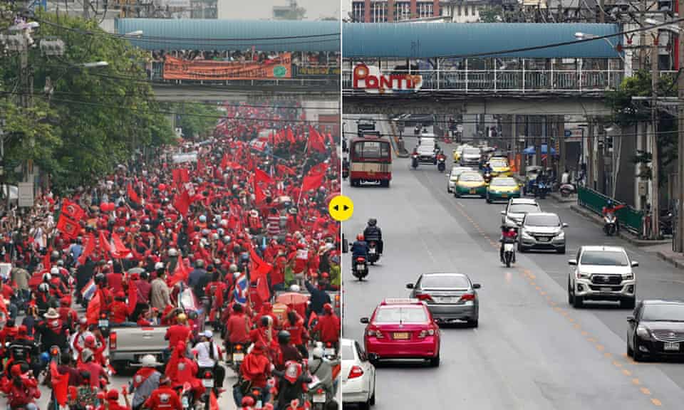 Protests And Lockdown In Bangkok Then And Now Coronavirus The Guardian