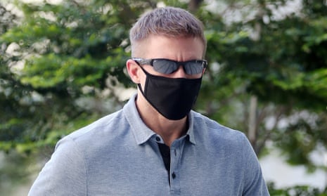 Brian Dugan Yeargan outside court in Singapore on 13 May 2020.