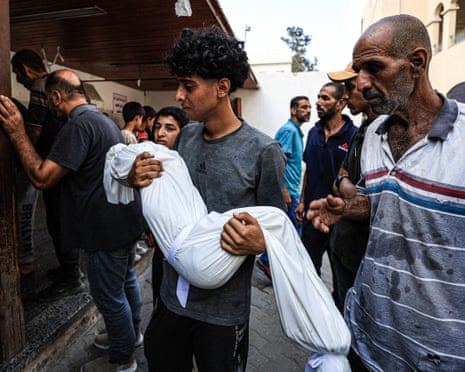 Al-Ahli Baptist Hospital for funeral process in Gaza.