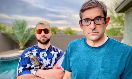 Theroux with Anthim Gionet, more widely known as the far-right internet troll Baked Alaska.