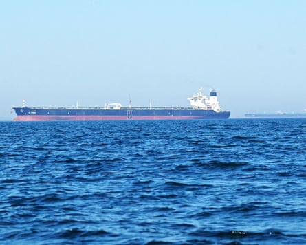 Oil tankers sailing off the coast of Kuwait on Saturday.