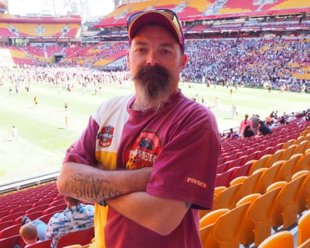 Ezra Halse at the fan day at Suncorp Stadium to welcome home the Broncos NRL premiership men’s and women’s team.