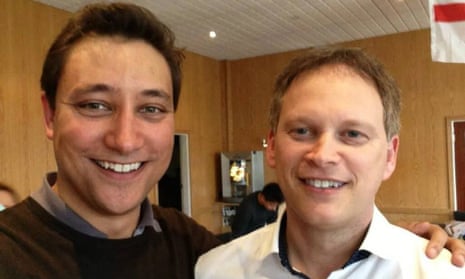 Mark Clarke, left, with Grant Shapps.