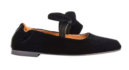 black velvet flats with a large bow