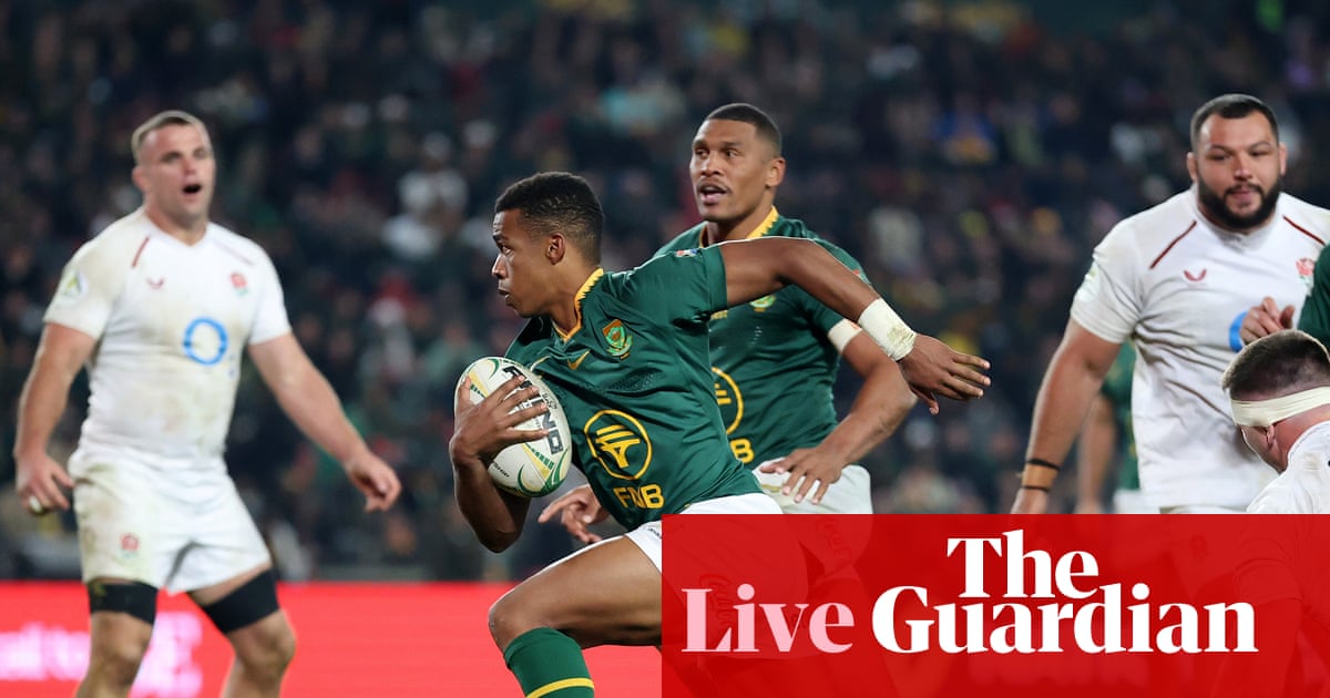 South Africa v England: Nations Championship rugby union – live