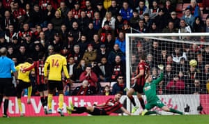 Doucoure scores the opener for Watford.