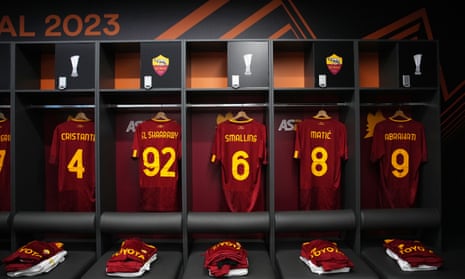 A peek inside the Roma dressing-room ahead of kick-off.