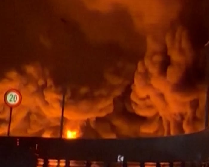 Tehran oil sites on fire as Iran exchanges strikes with Israel and US – video report
