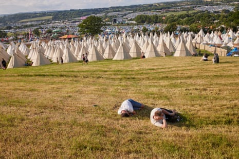 A quiet moment by one of the tipi areas.