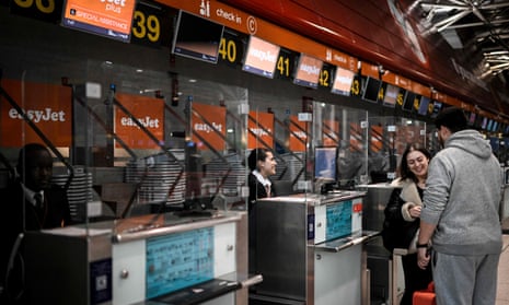 easyJet check-in counter