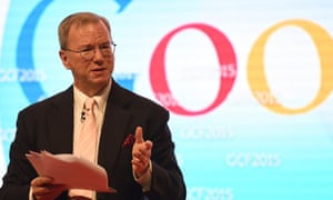 Google’s executive chairman, Eric Schmidt addresses the 9th Global Competitiveness Forum earlier this year.