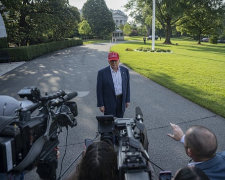 Donald Trump departs the White House for visit to Alligator Alcatraz, Florida, on 1 July 2025.