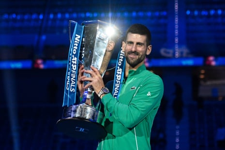 Djokovic with yet another trophy.