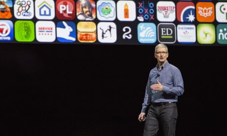 Apple CEO Tim Cook speaks at an Apple event at the Worldwide Developer’s Conference on June 13, 2016 in San Francisco, California.