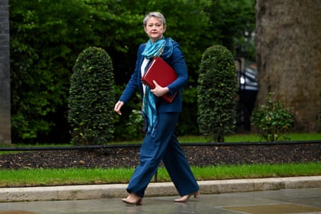 British foreign secretary Yvette Cooper walks outside 10 Downing Street in London on 19 May 2026.