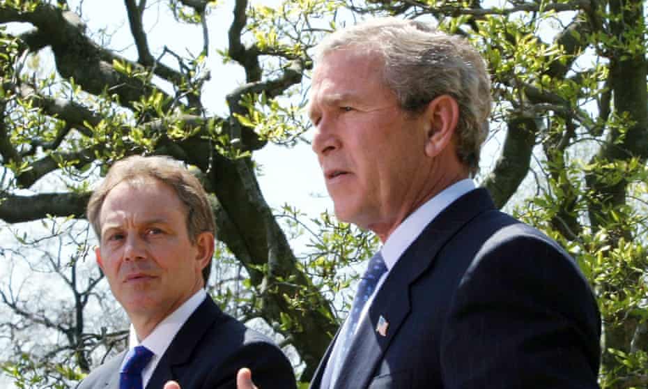 George W Bush and Tony Blair in 2004.