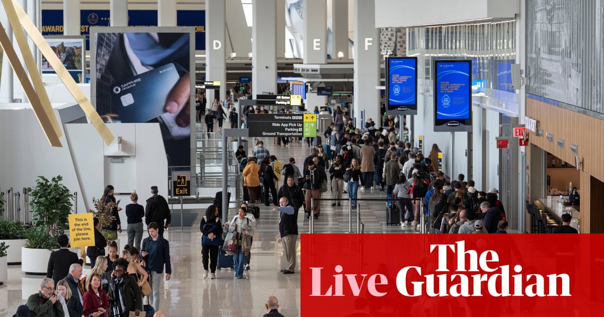 TSA official says workers have missed out on nearly $1bn in pay as airport turmoil continues amid shutdown – live