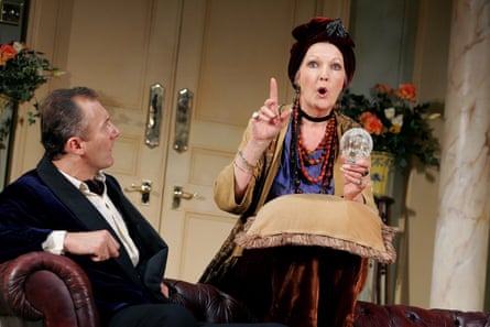 Aden Gillett with Penelope Keith on stage