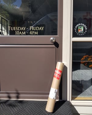 A contactless drop-off to Marie Rhodes’s framing studio in Tauranga, North Island.