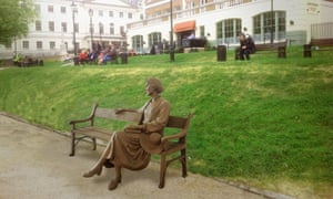 A model of the statue of Virginia Woolf in Richmond, London.