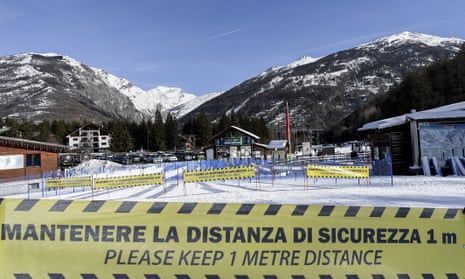Bardonecchia in February this year after the Italian government abruptly delayed opening Italy's ski slopes.