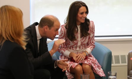 Duchess of Cambridge sitting with legs together, in Canada with husband Prince William